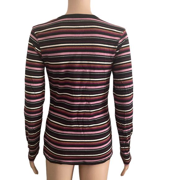 A New Day Shirt Womens XS Striped Horizontal Multicolor Stretch - Picture 2 of 9